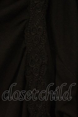 画像2: axes femme / レース配色ショールカーディガン M クロ O-26-03-29-051-AX-TO-YM-OS