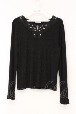 画像1: axes femme / 蝶々レース×ビジューインナー F クロ O-26-03-29-052-AX-TO-YM-OS