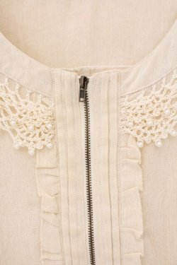 画像2: axes femme / ビーズレース配色ジップジャケット M アイボリー O-26-03-29-006-AX-OP-YM-OS