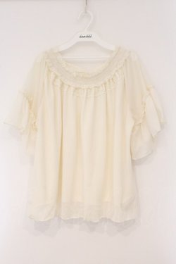 画像1: axes femme / バックシャンエスパンディプルオーバー M アイボリー O-26-03-29-058-AX-TO-YM-OS