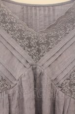画像2: axes femme / レースＸタックデザインチュニ M ブルー O-26-03-29-059-AX-TO-YM-OS (2)