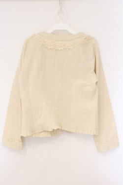 画像3: axes femme / ビーズレース配色ジップジャケット M アイボリー O-26-03-29-006-AX-OP-YM-OS