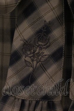 画像2: axes femme / リボンタイチェックシャツ F ブラウン O-26-03-29-062-AX-BL-YM-OS