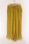 axes femme / 裾レース楊柳ワイドパンツ F イエロー O-26-03-29-063-AX-PA-YM-OS
