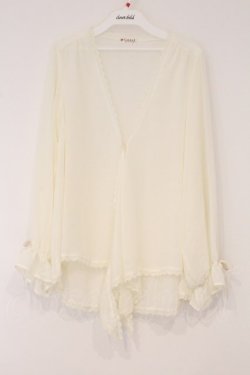 画像1: axes femme / イレヘムシフォンカーデ F アイボリー O-26-03-29-065-AX-TO-YM-OS