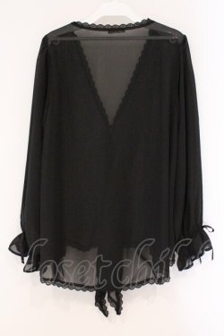 画像3: axes femme / イレヘムシフォンカーデ F クロ O-26-03-29-066-AX-TO-YM-OS