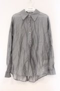 axes femme / サテンワイドシャツ  ライトグレー O-26-03-29-067-AX-BL-YM-OS