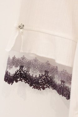 画像2: axes femme / カラー刺繍チュールレースプルオーバー F シロ O-26-03-29-068-AX-TO-YM-OS