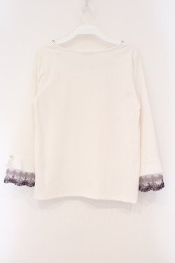 画像3: axes femme / カラー刺繍チュールレースプルオーバー F シロ O-26-03-29-068-AX-TO-YM-OS