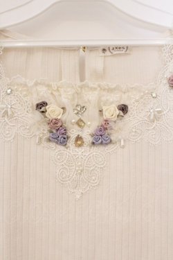 画像2: axes femme / ローズガーデンプルオーバー M シロ O-26-03-29-069-AX-TO-YM-OS