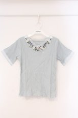画像1: axes femme / スカラップ×刺繍リブプルオーバー M ミント O-26-03-29-073-AX-TO-YM-OS (1)