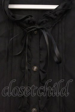 画像2: axes femme / 袖レースブラウス M クロ O-26-03-29-074-AX-BL-YM-OS