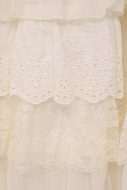 画像2: axes femme / レースフリルスカート M シロ O-26-03-29-083-AX-SK-YM-OS