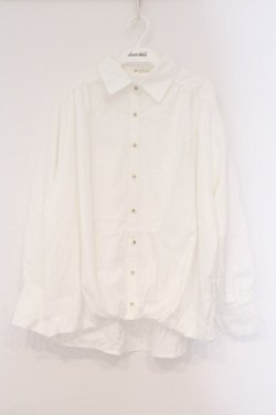 画像1: axes femme / ギャザーワイドバルーンブラウス F シロ O-26-03-29-085-AX-BL-YM-OS