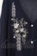 画像2: axes femme / レース×ローズ刺繍ポンチョ F ネイビー O-26-03-29-086-AX-TO-YM-OS (2)
