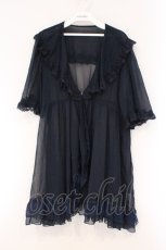 画像1: axes femme / レース×チュール楊柳ガウン F ネイビー O-26-03-29-087-AX-TO-YM-OS (1)