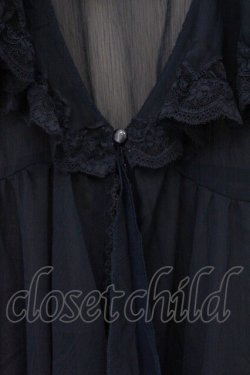 画像2: axes femme / レース×チュール楊柳ガウン F ネイビー O-26-03-29-087-AX-TO-YM-OS