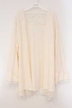 画像1: axes femme / レース重ねUVトッパーカーデ 3L シロ O-26-03-29-088-AX-TO-YM-OS