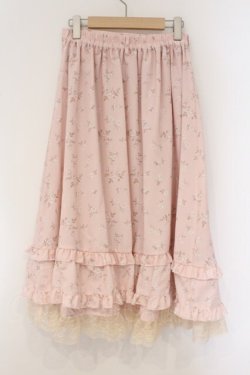 画像3: axes femme / ミニチュアローズ柄スカート F ピンク O-26-03-29-091-AX-SK-YM-OS