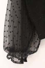 画像2: axes femme / 袖ドットチュールプルオーバー M クロ O-26-03-29-093-AX-TO-OW-ZT0421B (2)
