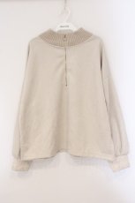 画像1: axes femme / カットスエードジッププルオーバー F ベージュ O-26-03-29-010-AX-TO-YM-ZT009 (1)