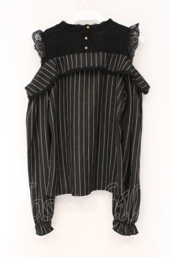 画像3: axes femme POETIQUE / ストライプオフショルトップス M クロ O-26-03-29-095-AX-TO-OW-OS