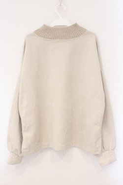 画像3: axes femme / カットスエードジッププルオーバー F ベージュ O-26-03-29-010-AX-TO-YM-OS