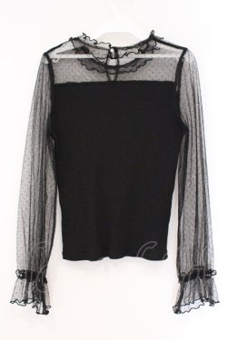 画像3: axes femme / ドットチュール切替プルオーバー M クロ O-26-03-29-100-AX-BL-OW-OS