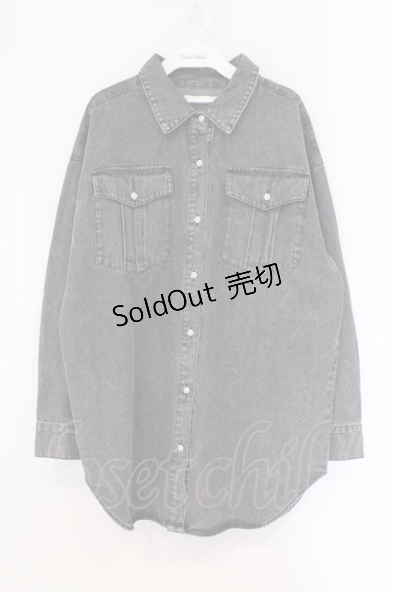 画像1: axes femme / リボンセットデニムシャツ F クロ O-26-03-29-101-AX-TO-OW-OS (1)