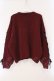 画像3: axes femme / 編上モールヤーンニットカーディガン F ワイン O-26-03-29-013-AX-TO-YM-OS (3)