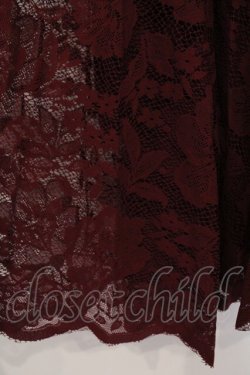 画像2: axes femme / レースサーキュラースカート F ワイン O-26-03-29-015-AX-SK-YM-OS
