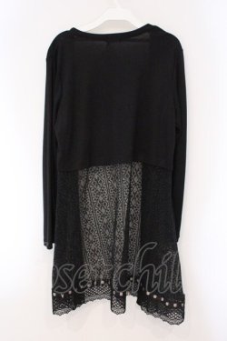 画像3: axes femme / UVカットレース切替カーデ F クロ O-26-03-29-018-AX-TO-YM-OS