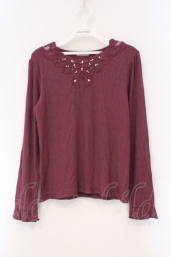 画像1: axes femme / 蝶々レース×ビジューインナー F あずき O-26-03-29-019-AX-TO-YM-OS