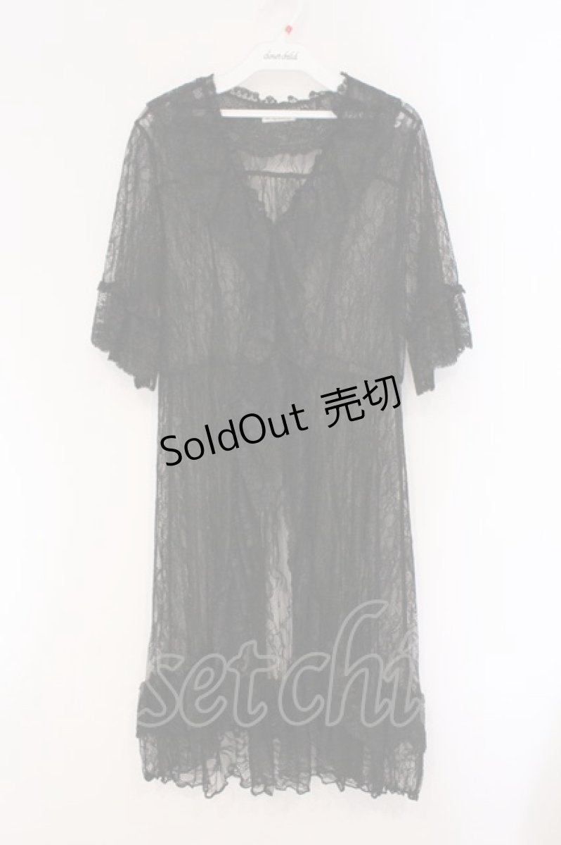 画像1: axes femme / 総レースガウンカーディガン F クロ O-26-03-29-023-AX-TO-YM-OS (1)