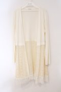 axes femme / UVカットレース切替カーデ F アイボリー O-26-03-29-024-AX-TO-YM-OS