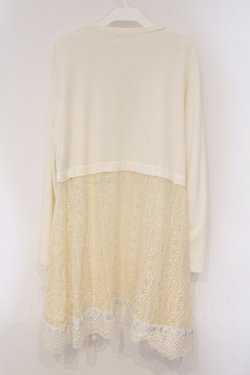 画像3: axes femme / UVカットレース切替カーデ F アイボリー O-26-03-29-024-AX-TO-YM-OS