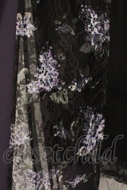 画像2: axes femme / 紫陽花プリントレーススカート F ブラックｘパープル O-26-03-29-026-AX-SK-YM-OS