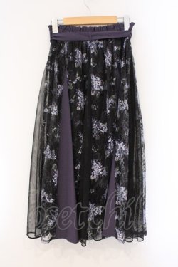 画像3: axes femme / 紫陽花プリントレーススカート F ブラックｘパープル O-26-03-29-026-AX-SK-YM-OS