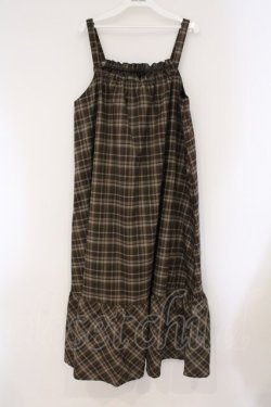 画像1: axes femme / チェック柄キャミワンピース F ブラウン O-26-03-29-027-AX-OP-YM-OS