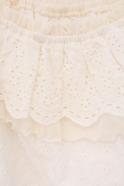 画像2: axes femme / シフォン切り替えシャーリングトップス M シロ O-26-03-29-003-AX-TO-YM-OS