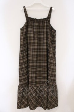 画像3: axes femme / チェック柄キャミワンピース F ブラウン O-26-03-29-027-AX-OP-YM-OS