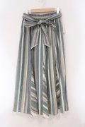axes femme / マルチストライプスカート F グリーン O-26-03-29-028-AX-SK-YM-OS