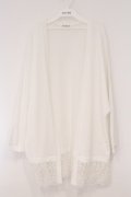 axes femme / UVカットドルマンカーディガン F シロ O-26-03-29-030-AX-TO-YM-OS
