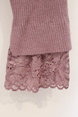 画像2: axes femme / レース配色カットソー M ピンクベージュ O-26-03-29-032-AX-TO-YM-OS