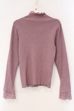 画像3: axes femme / レース配色カットソー M ピンクベージュ O-26-03-29-032-AX-TO-YM-OS