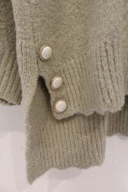 画像2: axes femme / 裾ボタンロングニットプルオーバー M グリーン O-26-03-29-033-AX-TO-YM-OS