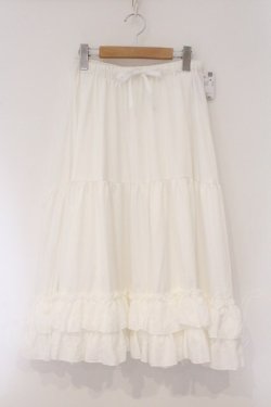 画像1: axes femme kawaii / ミディフリルペチスカート M シロ O-26-03-31-031-AX-SK-OW-OS