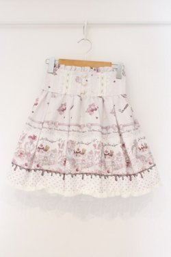 画像1: LIZ LISA / Whip Bear Home Cafe柄スカパン 0 ピンク O-26-03-31-032-LO-SK-OW-OS