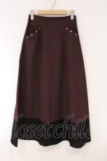 画像1: axes femme / オパール切替ペンシルスカート  ワイン×クロ O-26-03-31-035-AX-SK-IG-ZT174 (1)