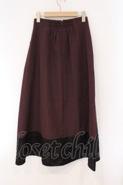 画像3: axes femme / オパール切替ペンシルスカート  ワイン×クロ O-26-03-31-035-AX-SK-IG-OS